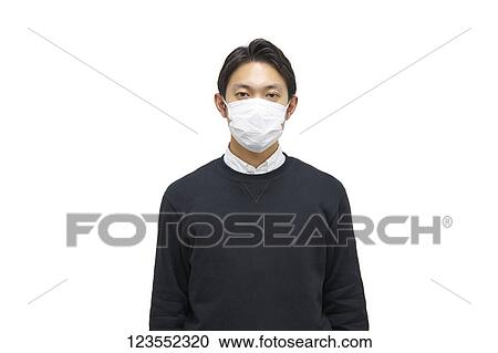 Japanese man wearing mask View Large Photo Image Stock Image - Japanese man wearing mask. Fotosearch