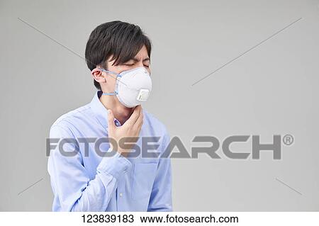 Japanese man wearing mask View Large Photo Image Stock Image - Japanese man wearing mask. Fotosearch