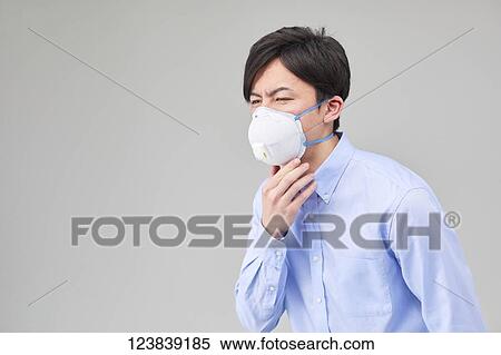 Japanese man wearing mask View Large Photo Image Stock Photography - Japanese man wearing mask. Fotosearch