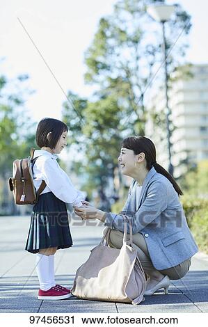 Japanese mother and kid View Large Photo Image Stock Image - Japanese mother and kid. Fotosearch