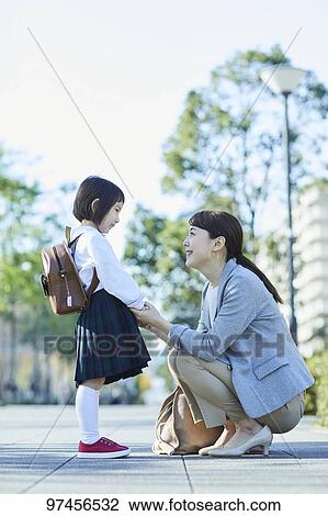 Japanese mother and kid View Large Photo Image Stock Image - Japanese mother and kid. Fotosearch