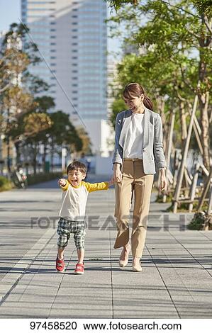 Japanese mother and kid View Large Photo Image Stock Image - Japanese mother and kid. Fotosearch