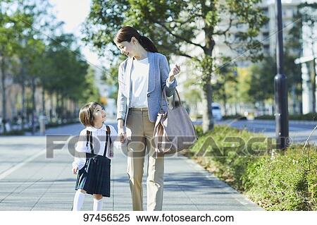 Japanese mother and kid View Large Photo Image Stock Photography - Japanese mother and kid. Fotosearch