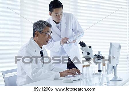 Japanese researchers in the lab View Large Photo Image Stock Photography - Japanese researchers in the lab. Fotosearch