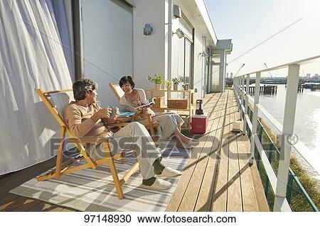 Stock Image - Japanese senior couple. Fotosearch