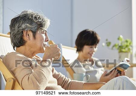 Stock Image - Japanese senior couple. Fotosearch
