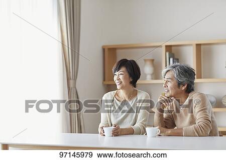 Japanese senior couple View Large Photo Image Stock Photo - Japanese senior couple. Fotosearch