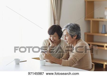 Japanese senior couple View Large Photo Image Stock Photo - Japanese senior couple. Fotosearch