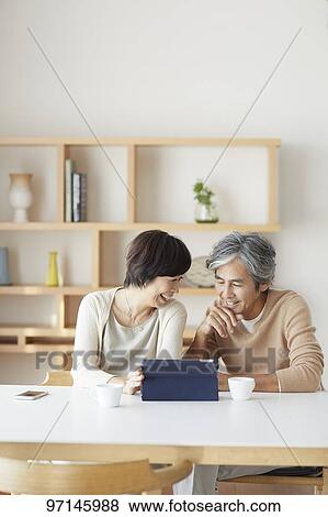 Stock Photo - Japanese senior couple. Fotosearch