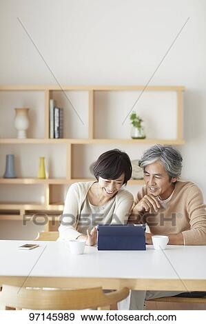 Japanese senior couple View Large Photo Image Stock Photo - Japanese senior couple. Fotosearch