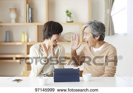 Stock Photo - Japanese senior couple. Fotosearch