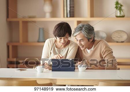 Japanese senior couple View Large Photo Image Stock Photo - Japanese senior couple. Fotosearch