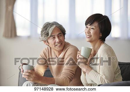 Japanese senior couple View Large Photo Image Stock Photo - Japanese senior couple. Fotosearch