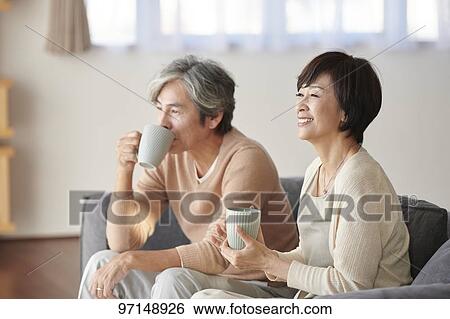 Japanese senior couple View Large Photo Image Stock Photograph - Japanese senior couple. Fotosearch