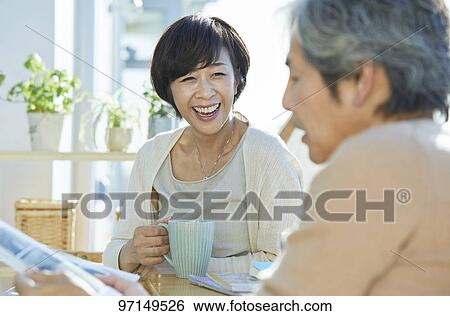 Japanese senior couple View Large Photo Image Stock Photograph - Japanese senior couple. Fotosearch