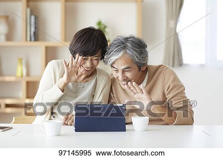 Stock Photography - Japanese senior couple. Fotosearch