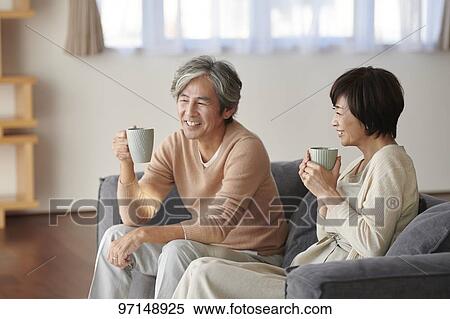 Japanese senior couple View Large Photo Image Stock Photography - Japanese senior couple. Fotosearch