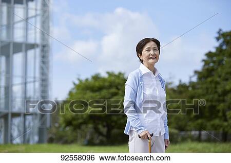 Japanese senior woman View Large Photo Image Stock Photograph - Japanese senior woman. Fotosearch