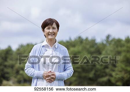 Japanese senior woman View Large Photo Image Stock Photograph - Japanese senior woman. Fotosearch