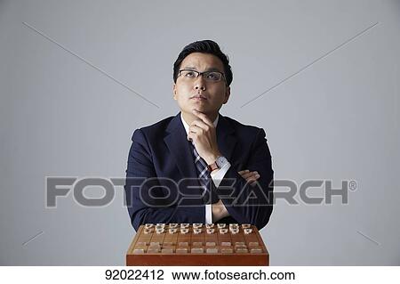Stock Image - Japanese shogi player. Fotosearch
