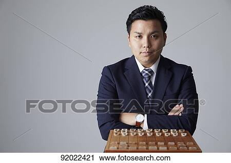 Stock Image - Japanese shogi player. Fotosearch
