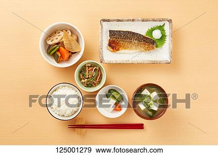 Stock Photo - Japanese style breakfast. Fotosearch