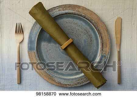 Stock Image - Japanese style tableware. Fotosearch