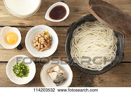Japanese style Udon noodles View Large Photo Image Stock Image - Japanese style Udon noodles. Fotosearch