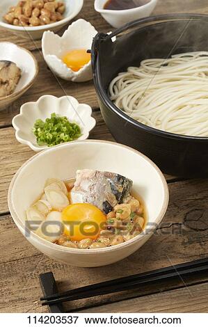 Japanese style Udon noodles View Large Photo Image Stock Photo - Japanese style Udon noodles. Fotosearch