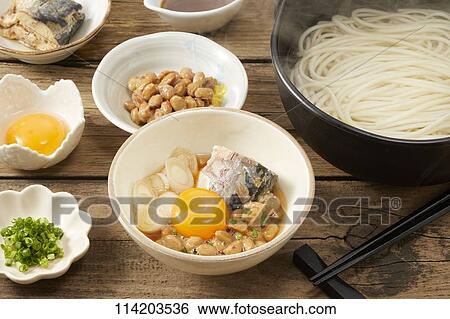 Japanese style Udon noodles View Large Photo Image Stock Photograph - Japanese style Udon noodles. Fotosearch