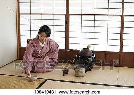 Japanese traditional tea ceremony View Large Photo Image Stock Image - Japanese traditional tea ceremony. Fotosearch