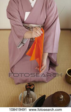 Stock Image - Japanese traditional tea ceremony. Fotosearch
