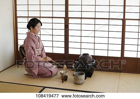Japanese traditional tea ceremony View Large Photo Image Stock Photo - Japanese traditional tea ceremony. Fotosearch