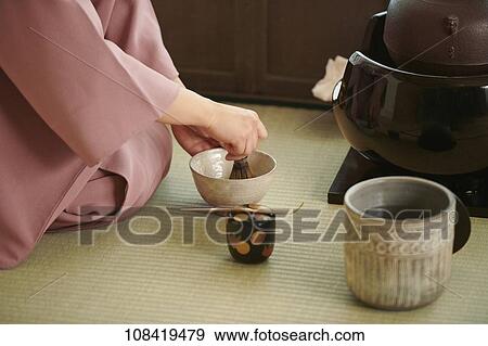 Japanese traditional tea ceremony View Large Photo Image Stock Photo - Japanese traditional tea ceremony. Fotosearch