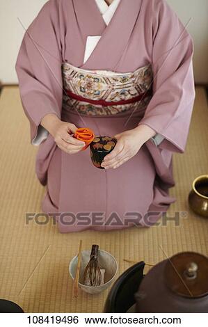 Stock Photograph - Japanese traditional tea ceremony. Fotosearch
