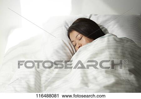 Japanese woman in bed View Large Photo Image Stock Image - Japanese woman in bed. Fotosearch