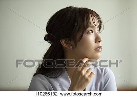 Stock Image - Japanese woman portrait. Fotosearch