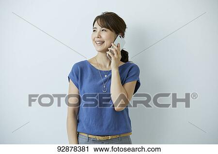 Stock Image - Japanese woman portrait. Fotosearch