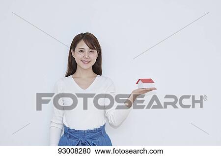 Stock Image - Japanese woman portrait. Fotosearch