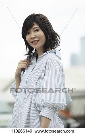 Stock Photo - Japanese woman portrait. Fotosearch