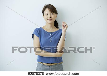 Stock Photo - Japanese woman portrait. Fotosearch