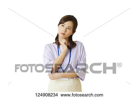 Picture - Japanese woman studio portrait. Fotosearch