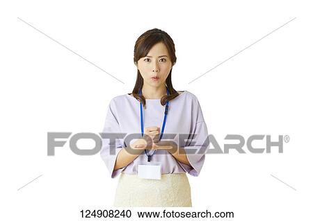 Stock Image - Japanese woman studio portrait. Fotosearch