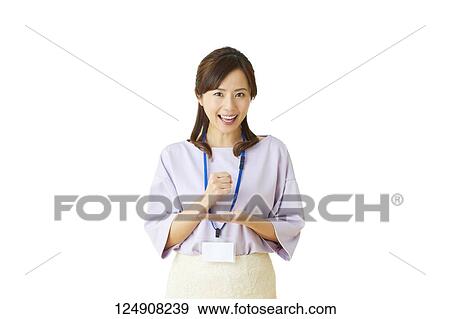 Stock Photo - Japanese woman studio portrait. Fotosearch