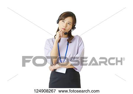 Stock Photo - Japanese woman studio portrait. Fotosearch