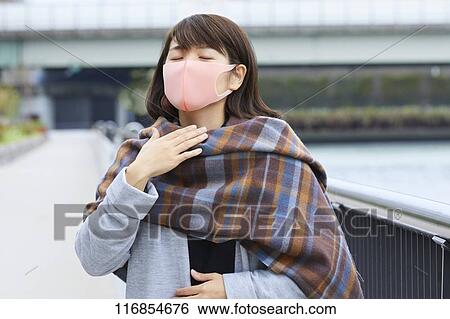 Japanese woman wearing mask View Large Photo Image Stock Photograph - Japanese woman wearing mask. Fotosearch
