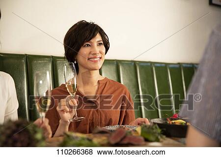 Japanese women happily dining together View Large Photo Image Stock Photo - Japanese women happily dining together. Fotosearch