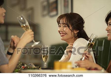 Japanese women happily dining together View Large Photo Image Stock Photograph - Japanese women happily dining together. Fotosearch