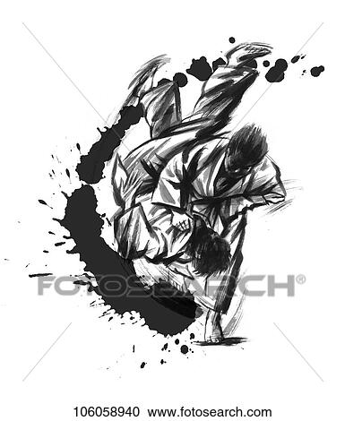 Stock Image - Judo illustration. Fotosearch