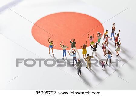 Miniature figures cheering View Large Photo Image Stock Image - Miniature figures cheering. Fotosearch